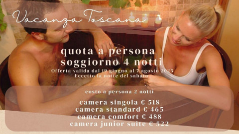 2025 hotel 2 mari vacanza toscana 4 notti IN23